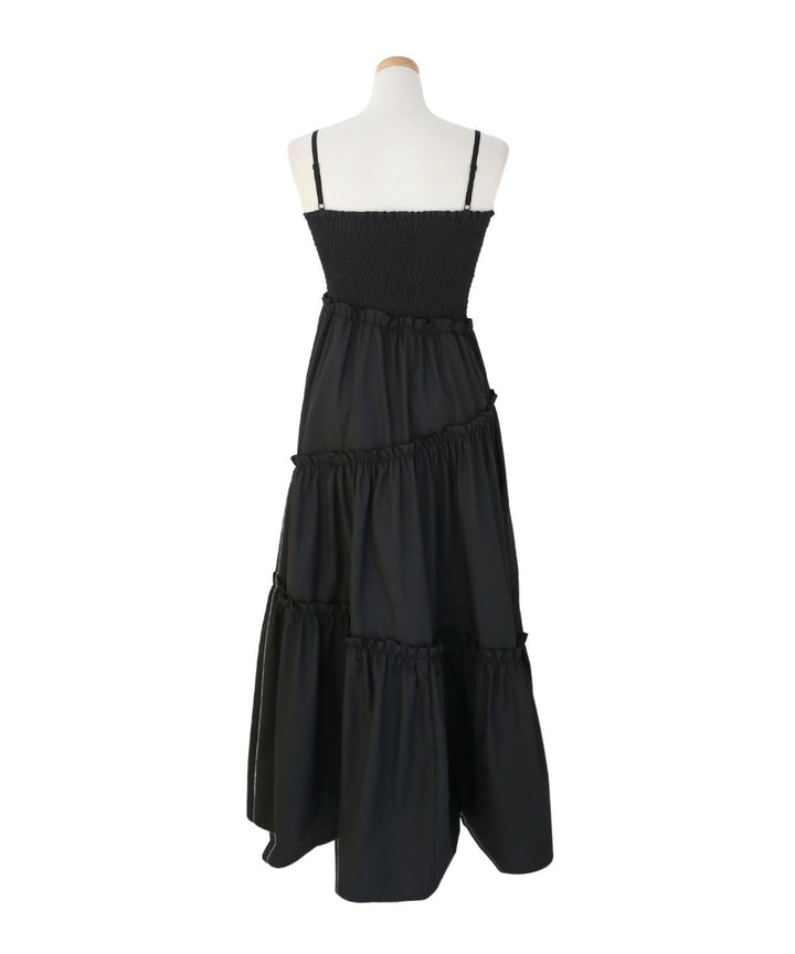 Shirring Tiered C/A Dress
