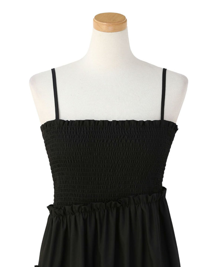 Shirring Tiered C/A Dress