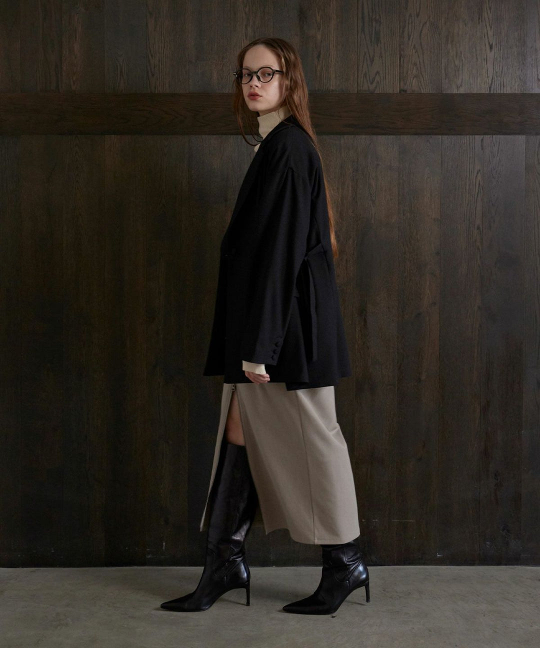 Suspender Zip Pencil Skirt