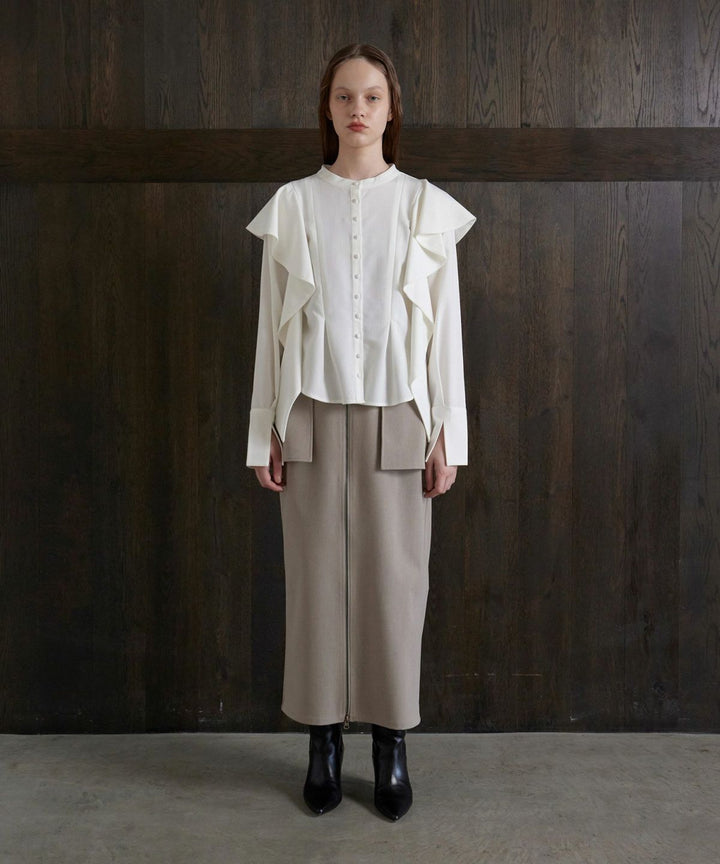 Suspender Zip Pencil Skirt