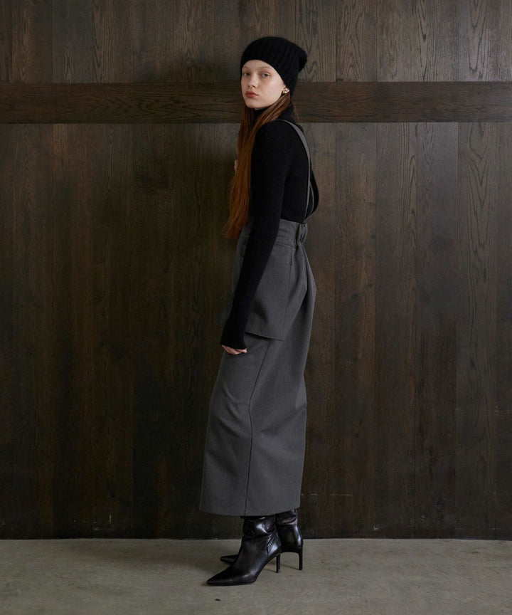 Suspender Zip Pencil Skirt