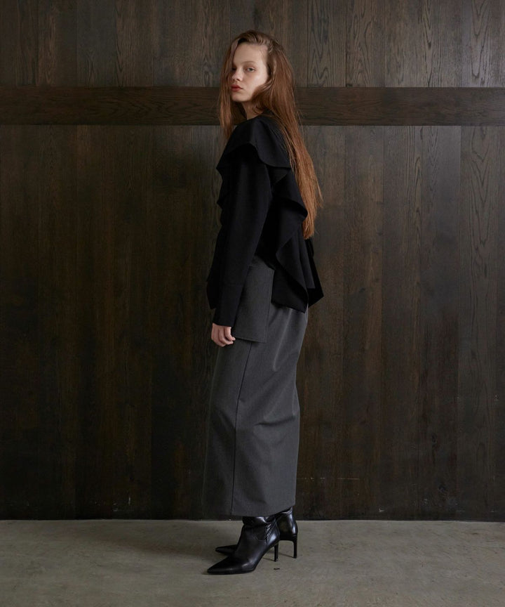 Suspender Zip Pencil Skirt