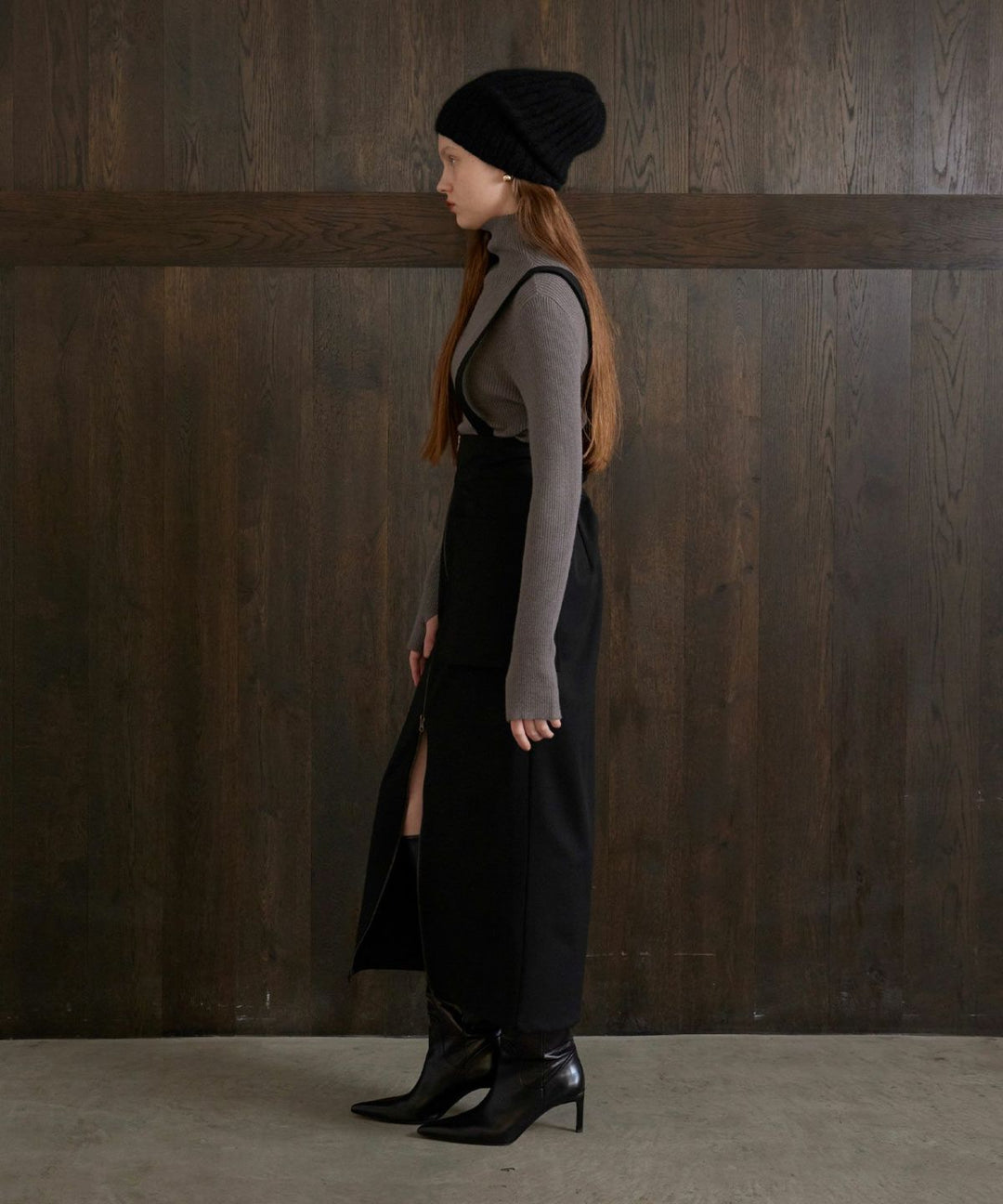 Suspender Zip Pencil Skirt