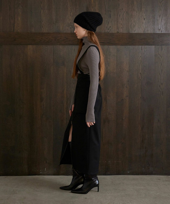 Suspender Zip Pencil Skirt