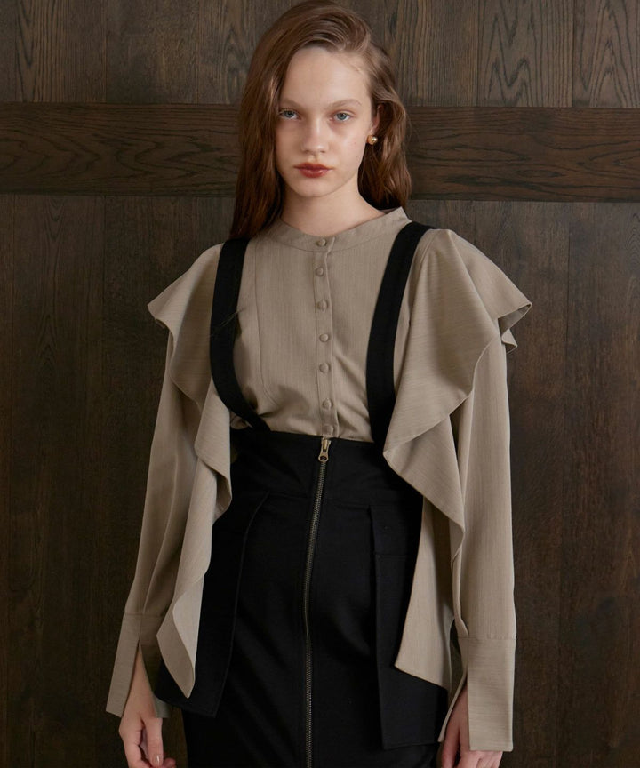Suspender Zip Pencil Skirt