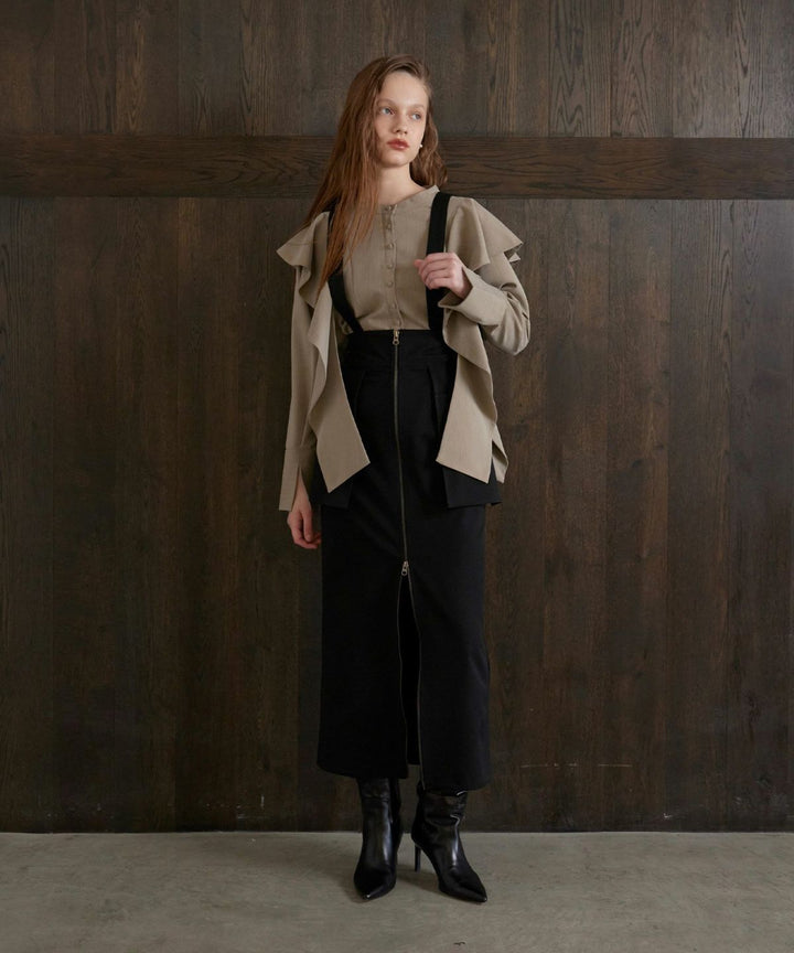 Suspender Zip Pencil Skirt