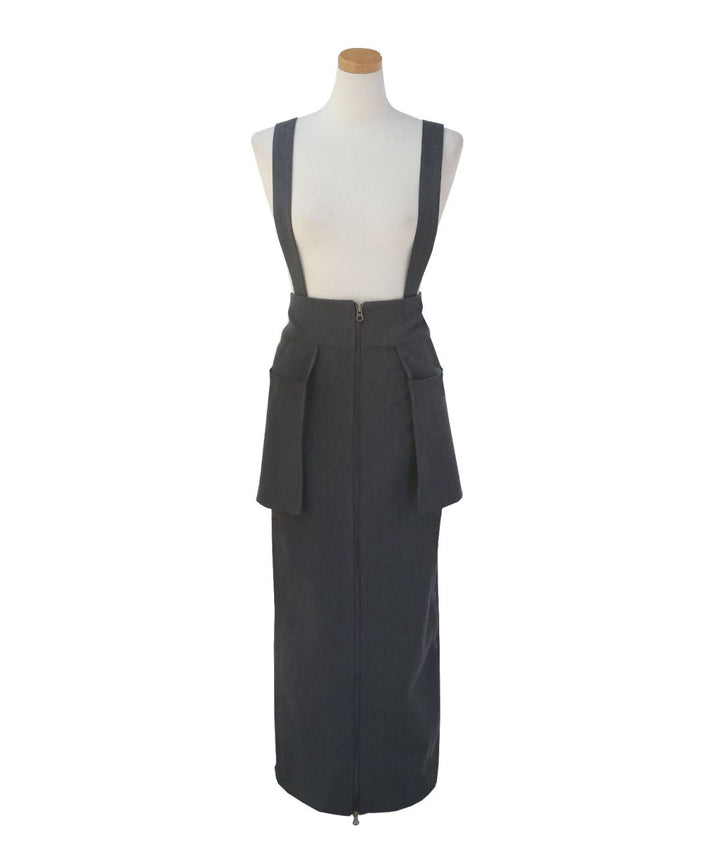 Suspender Zip Pencil Skirt