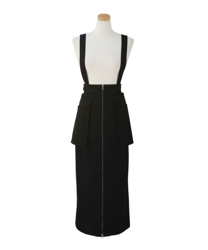 Suspender Zip Pencil Skirt