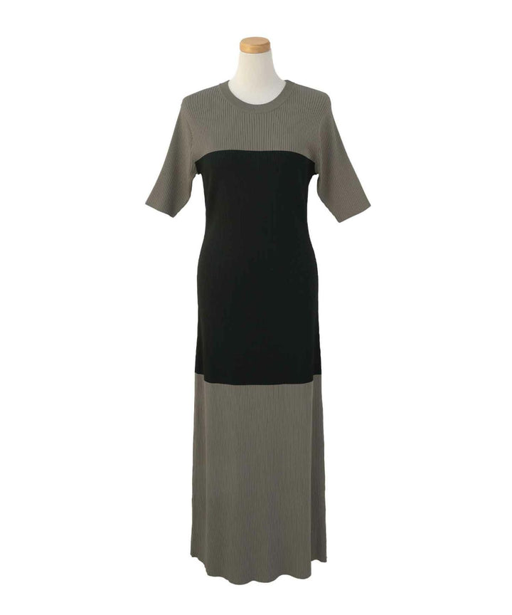 Bicolor Bustier Knit Dress