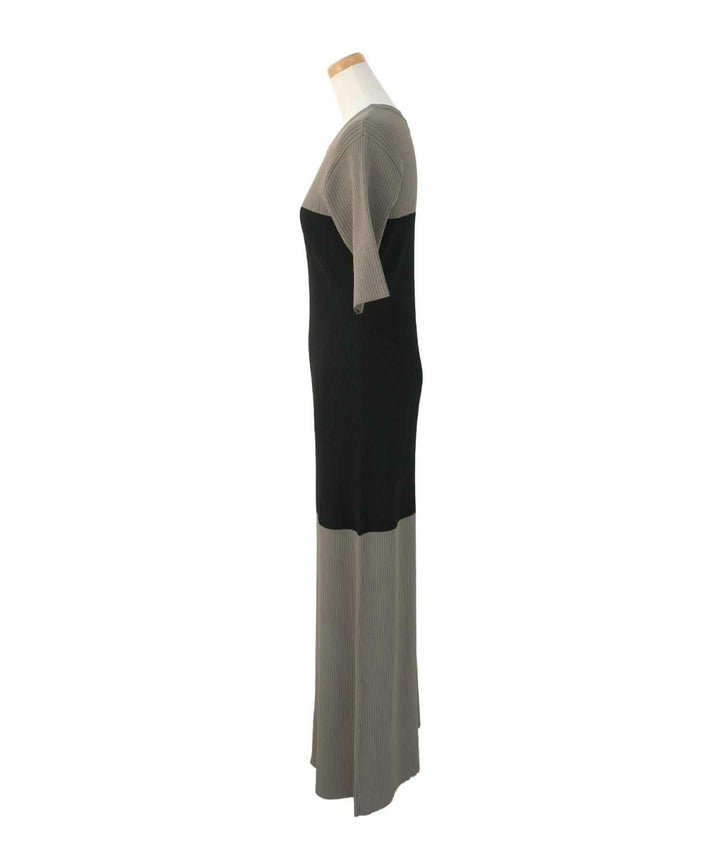 Bicolor Bustier Knit Dress