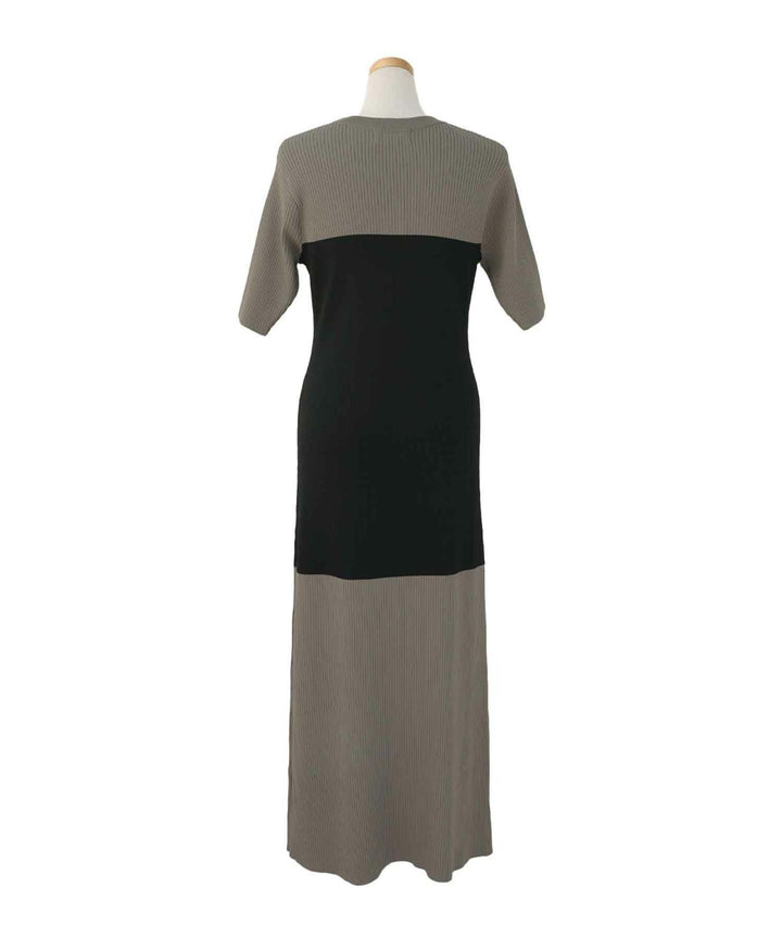 Bicolor Bustier Knit Dress
