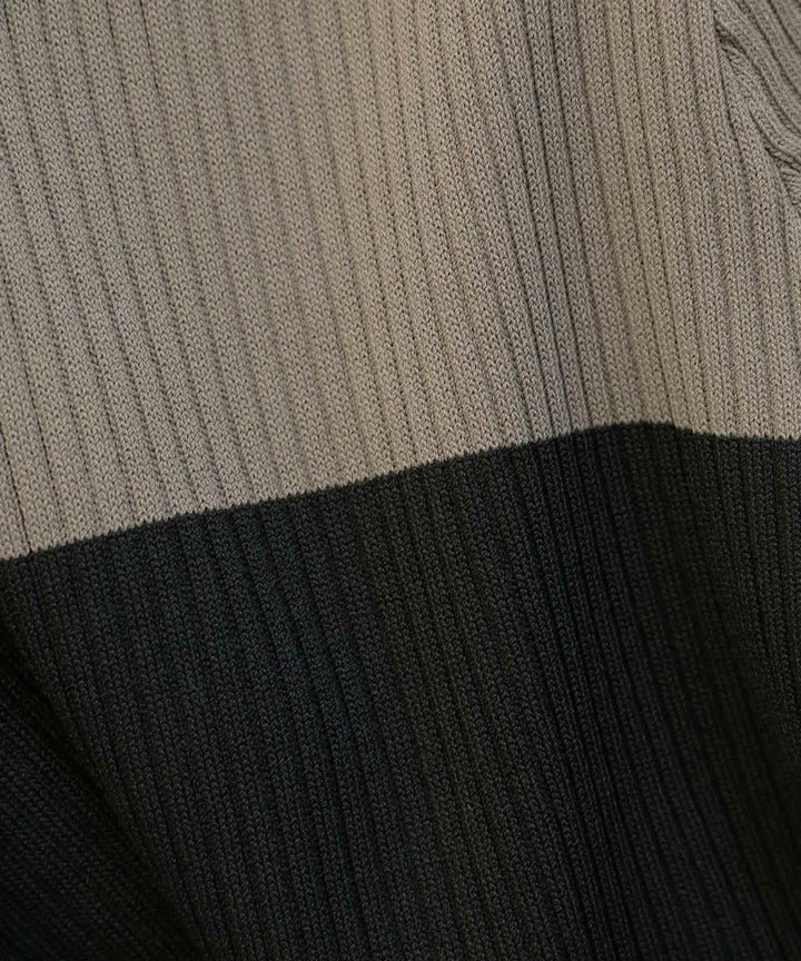 Bicolor Bustier Knit Dress