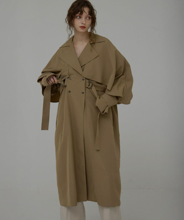 Babbling Flare Trench Coat