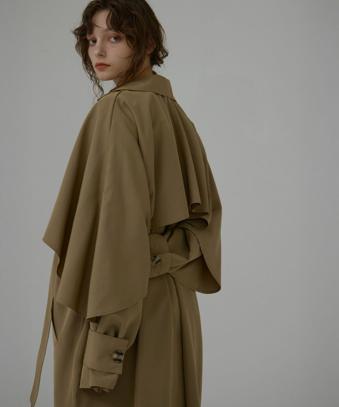 Babbling Flare Trench Coat