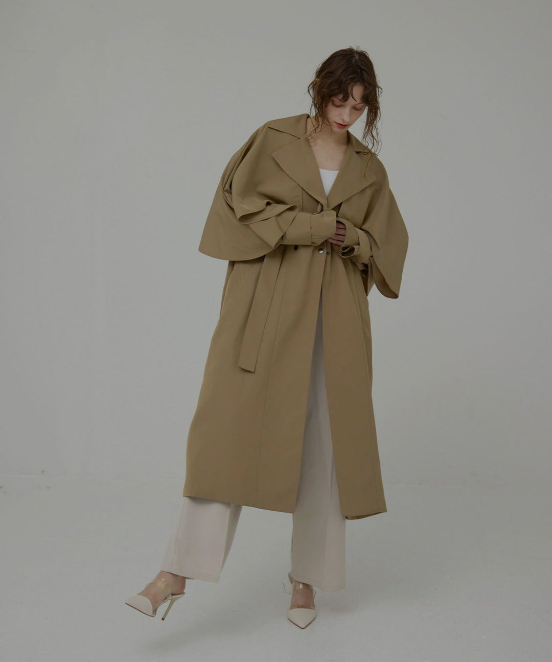 Babbling Flare Trench Coat