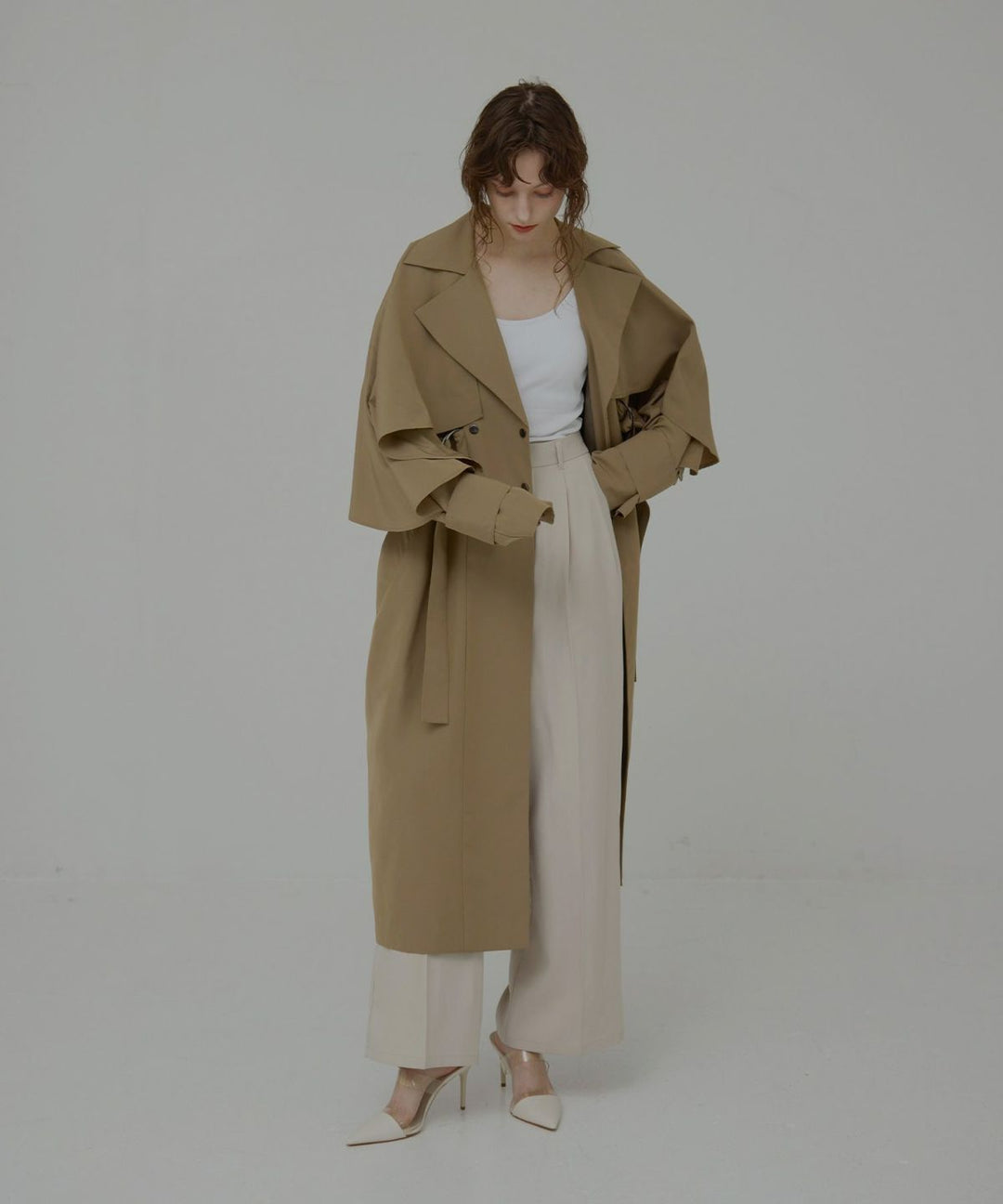Babbling Flare Trench Coat