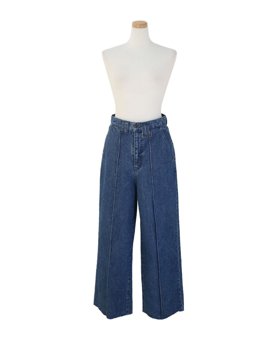 Pintuck Wide Wash Denim