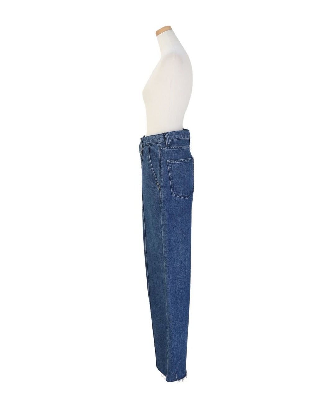 Pintuck Wide Wash Denim