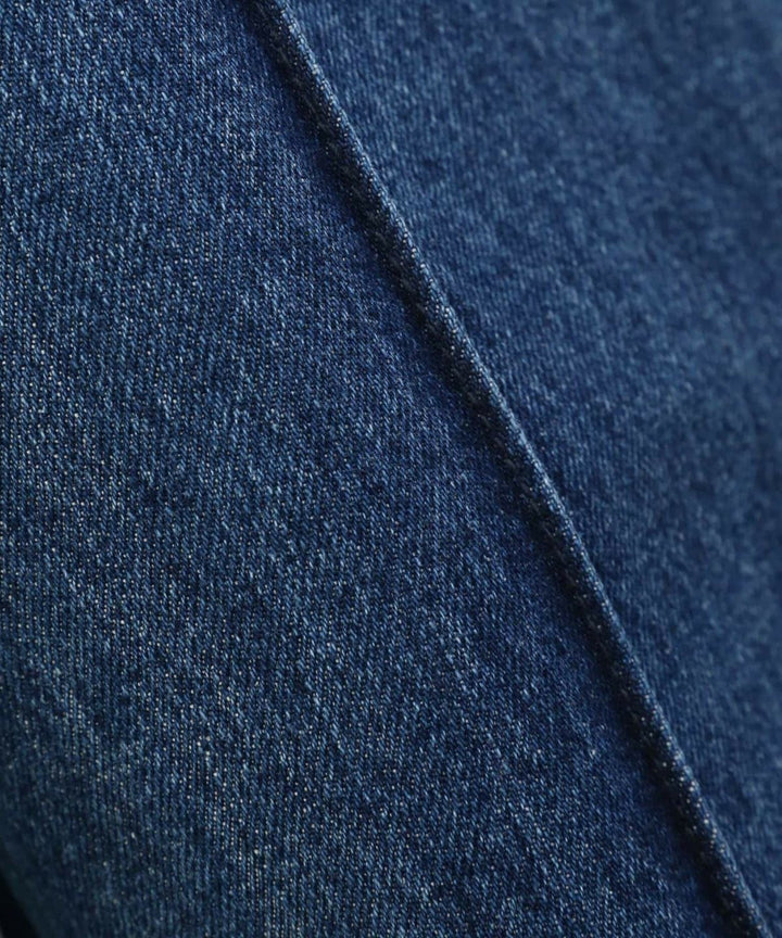 Pintuck Wide Wash Denim