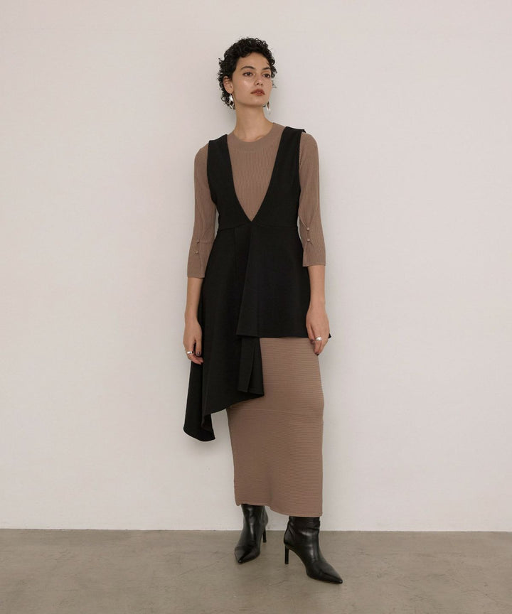 Plump Contrast Knit Dress