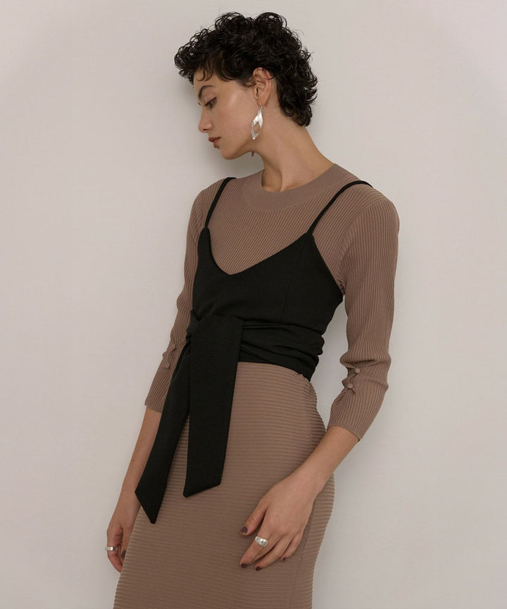 Plump Contrast Knit Dress