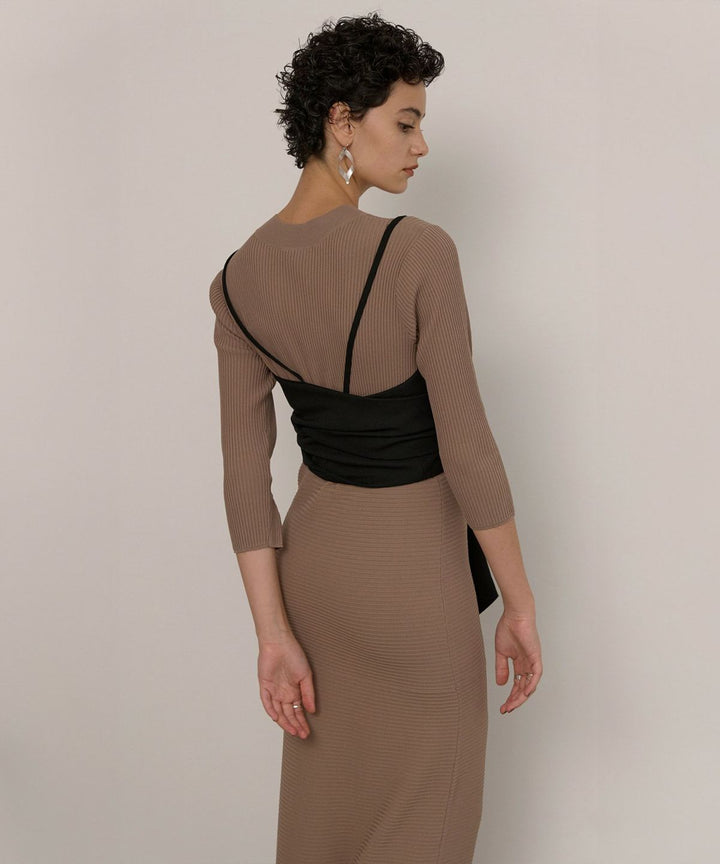 Plump Contrast Knit Dress