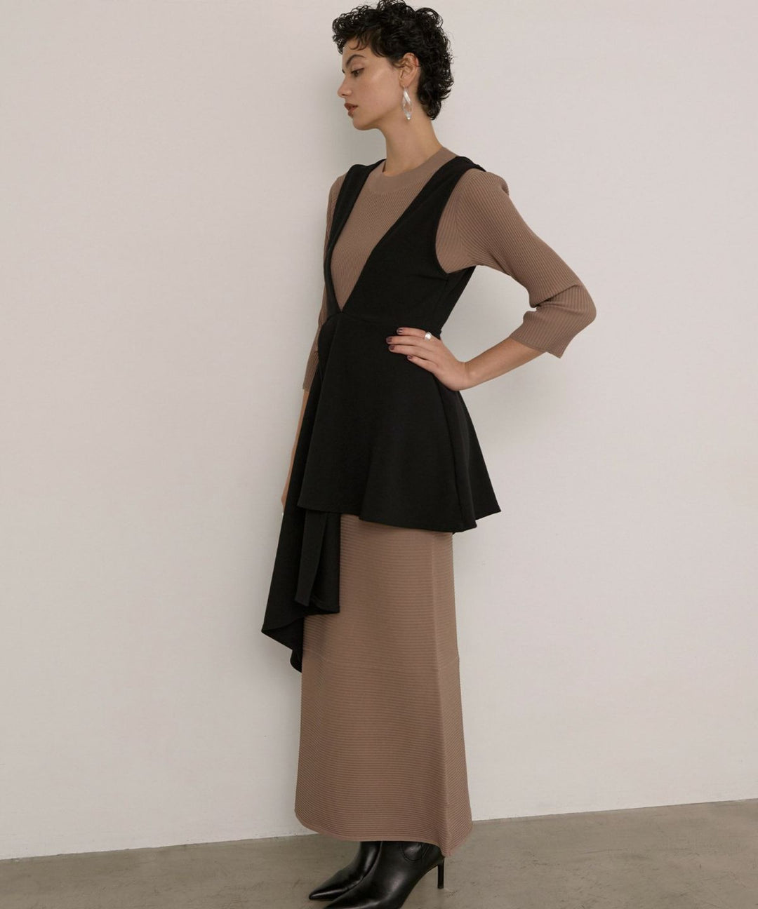 Plump Contrast Knit Dress