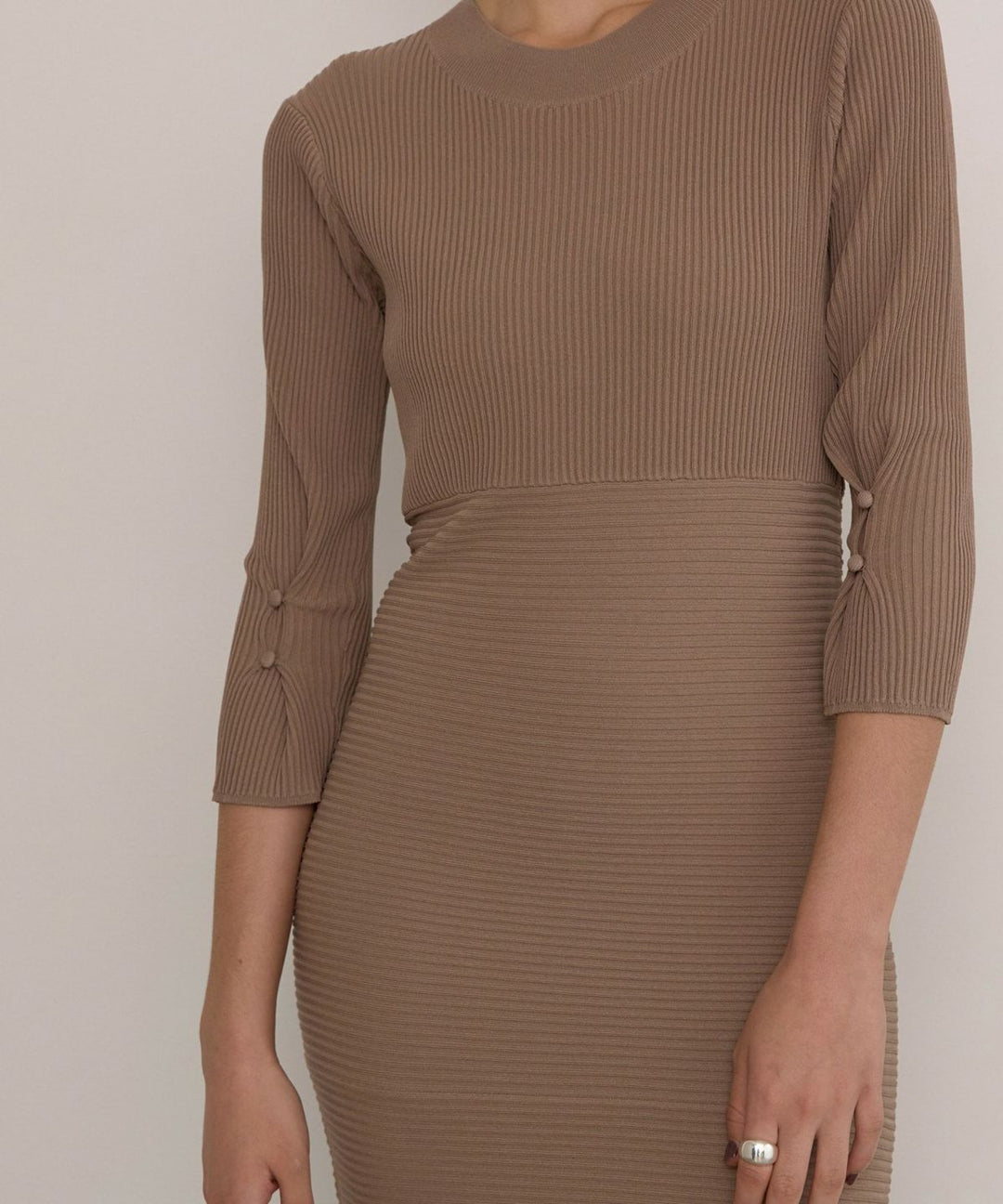 Plump Contrast Knit Dress