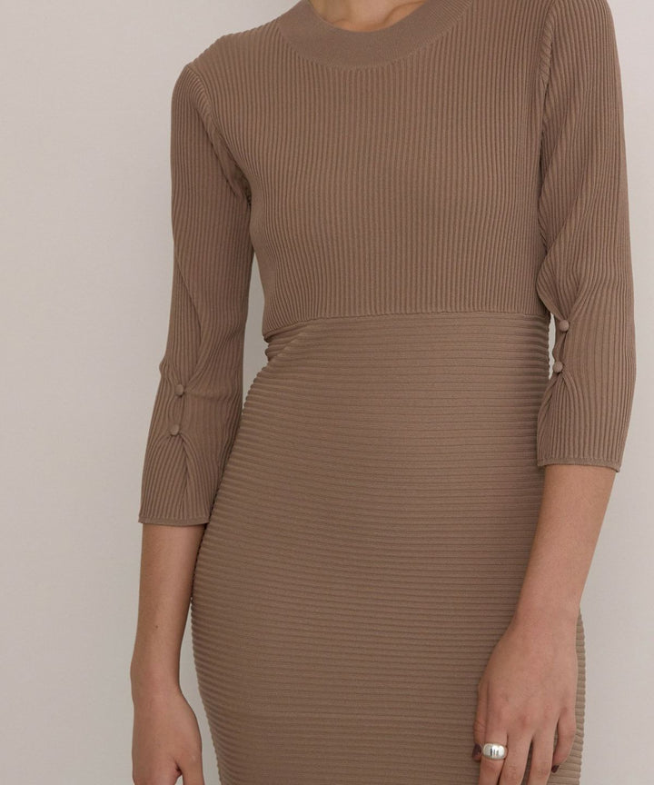 Plump Contrast Knit Dress