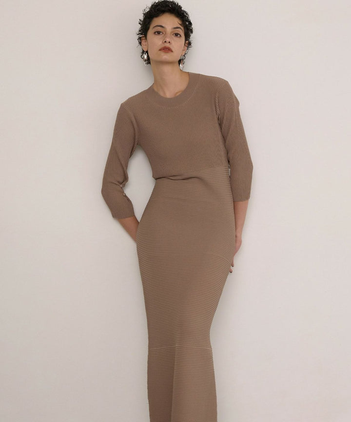 Plump Contrast Knit Dress