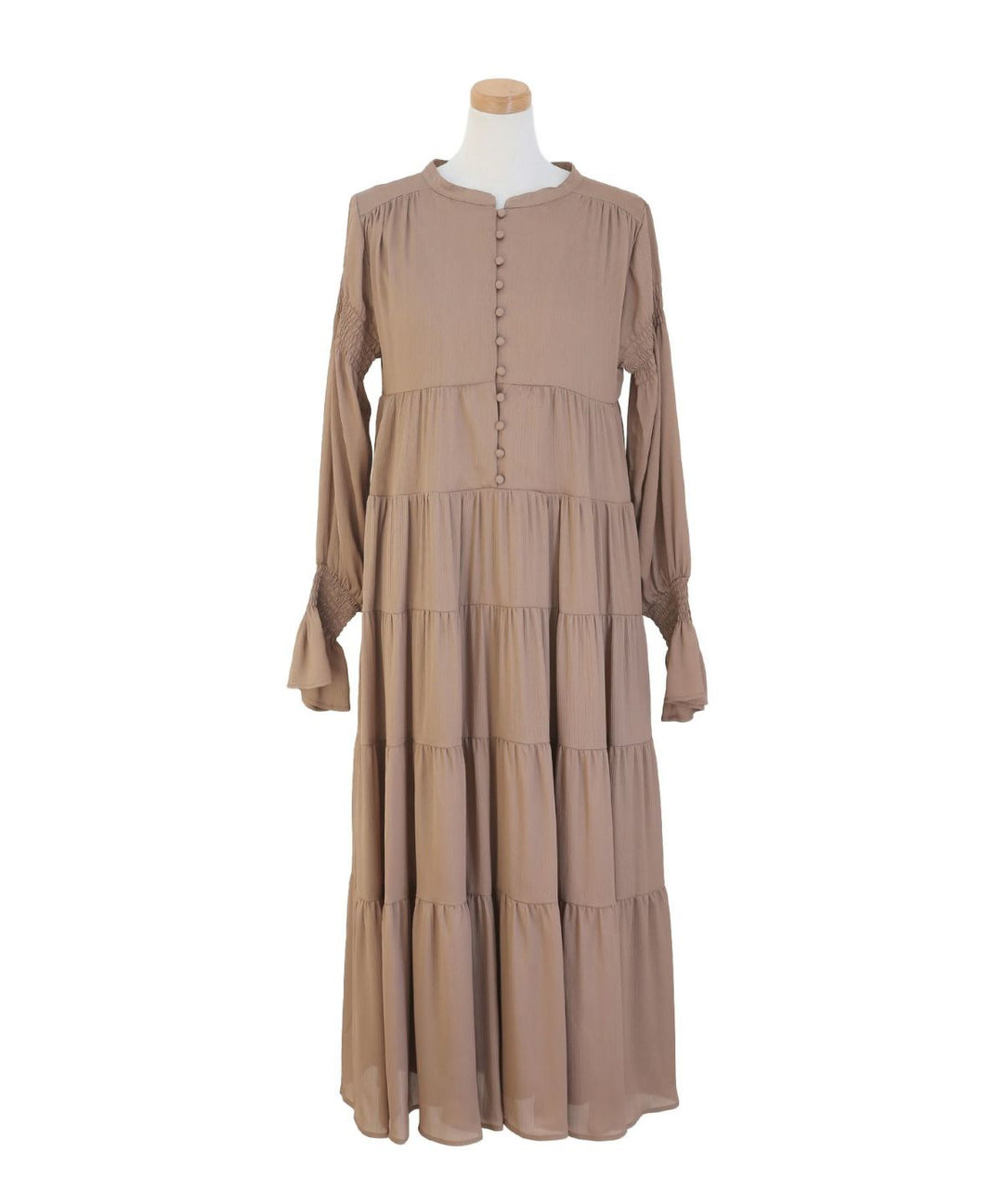 Satin Tiered Gather Dress