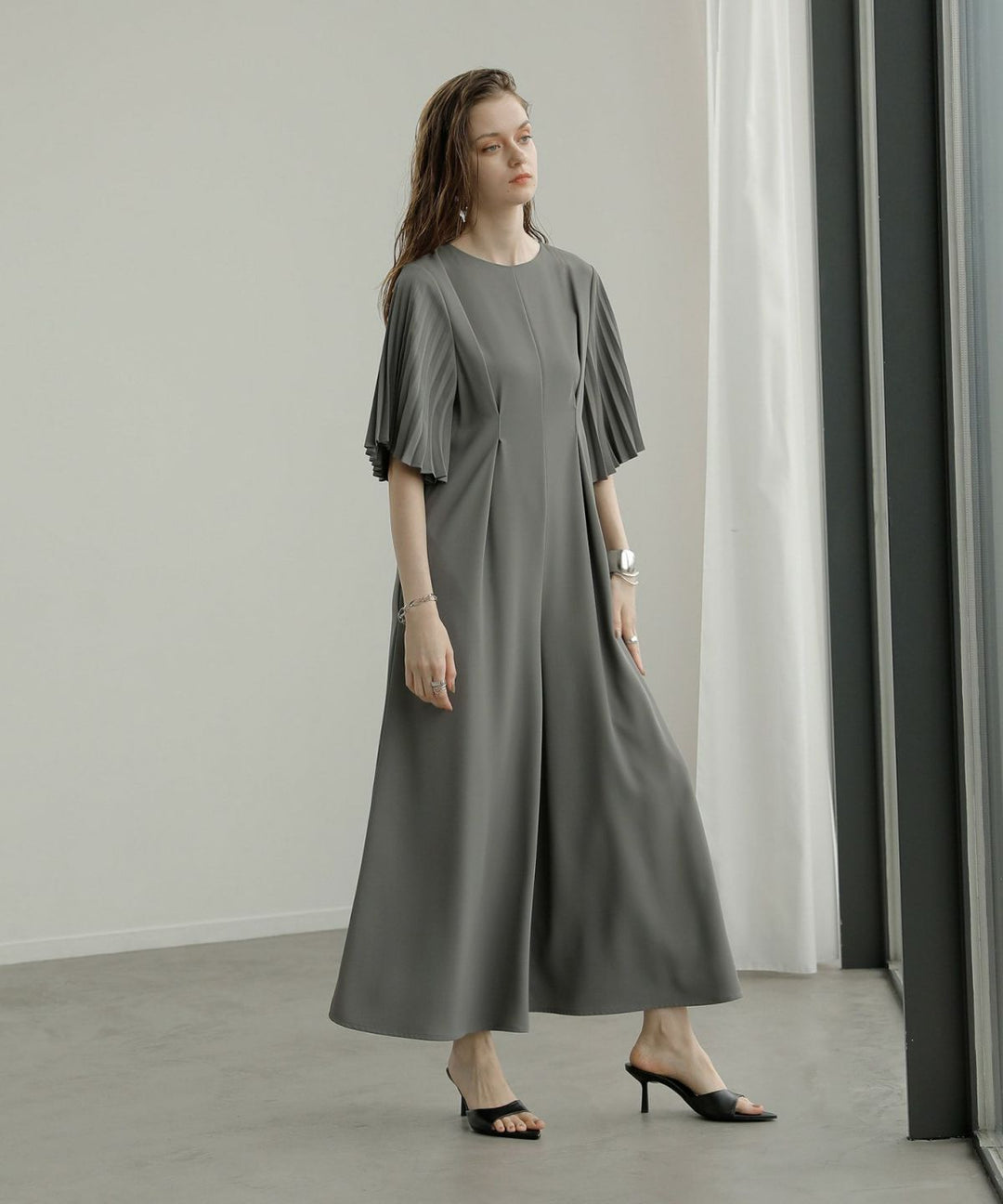 Pleat Sleeve Tuck Combinaison