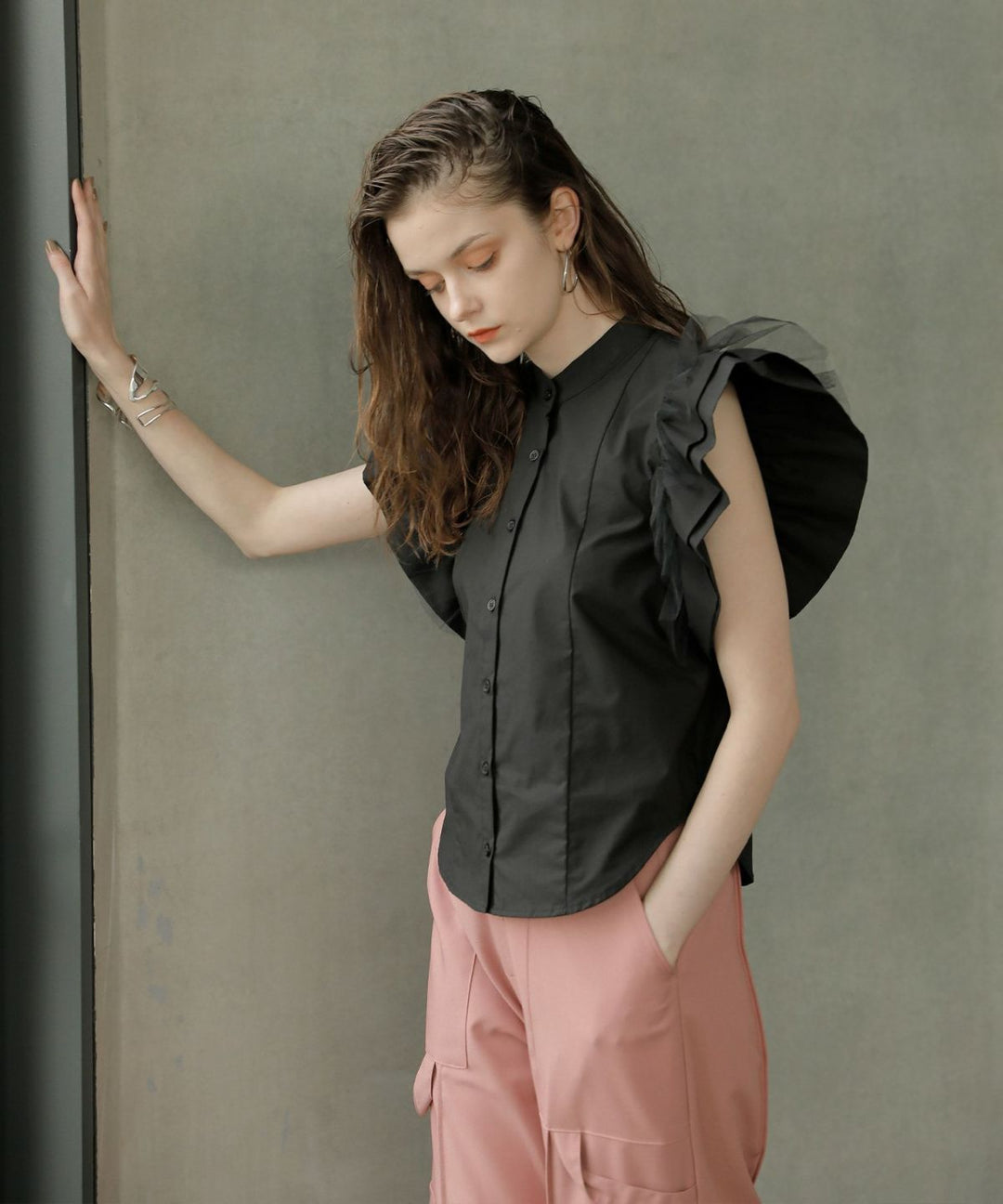 Petal Sleeve Blouse
