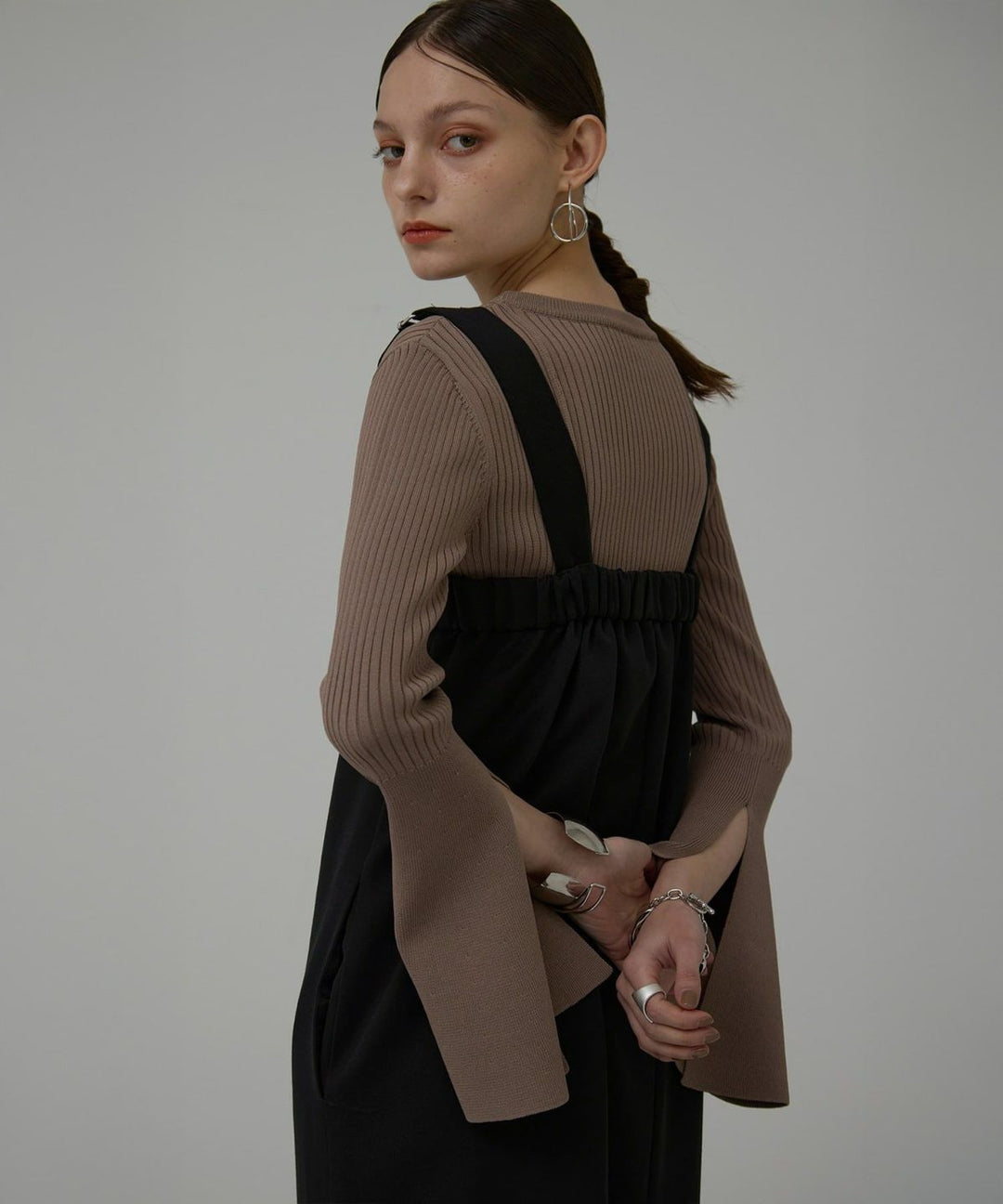 Bell Sleeve Petal Knit Tops