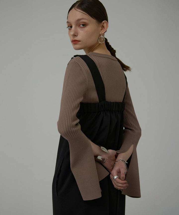 Bell Sleeve Petal Knit Tops