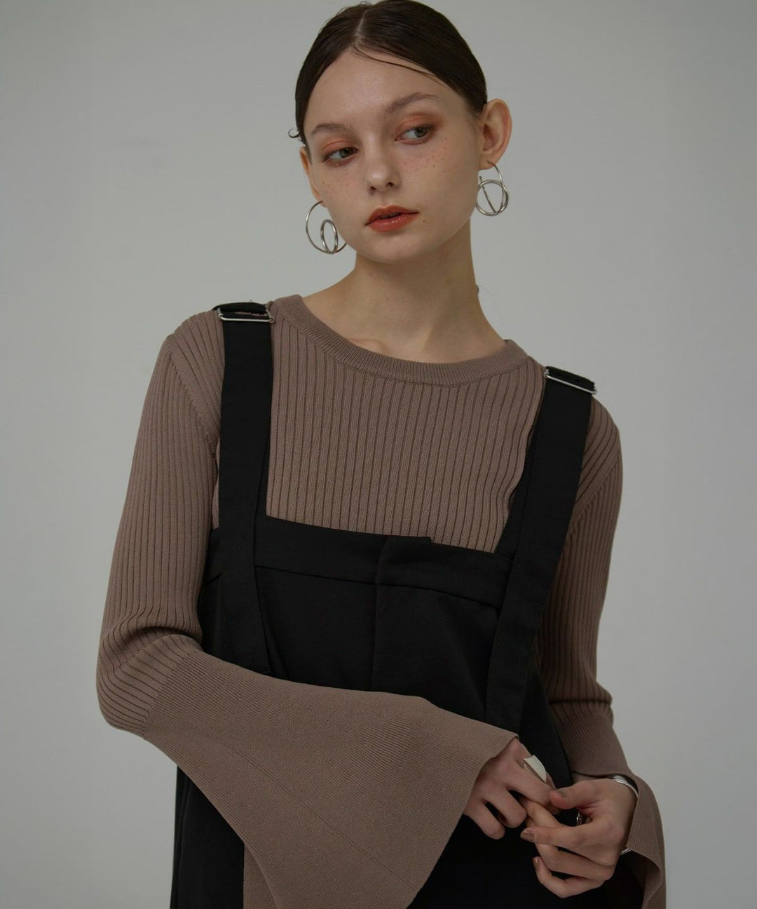 Bell Sleeve Petal Knit Tops
