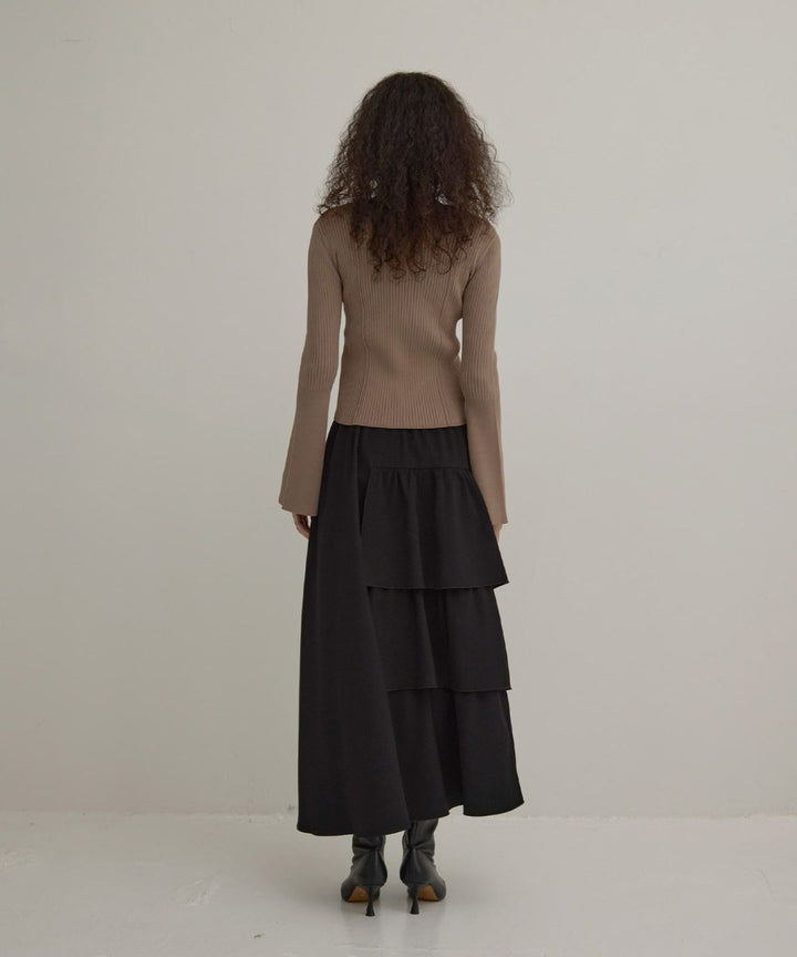 Bell Sleeve Petal Knit Tops