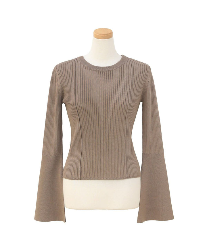 Bell Sleeve Petal Knit Tops