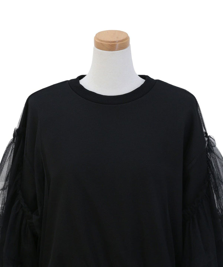 Tiered Sleeve Mix Sweat Tops