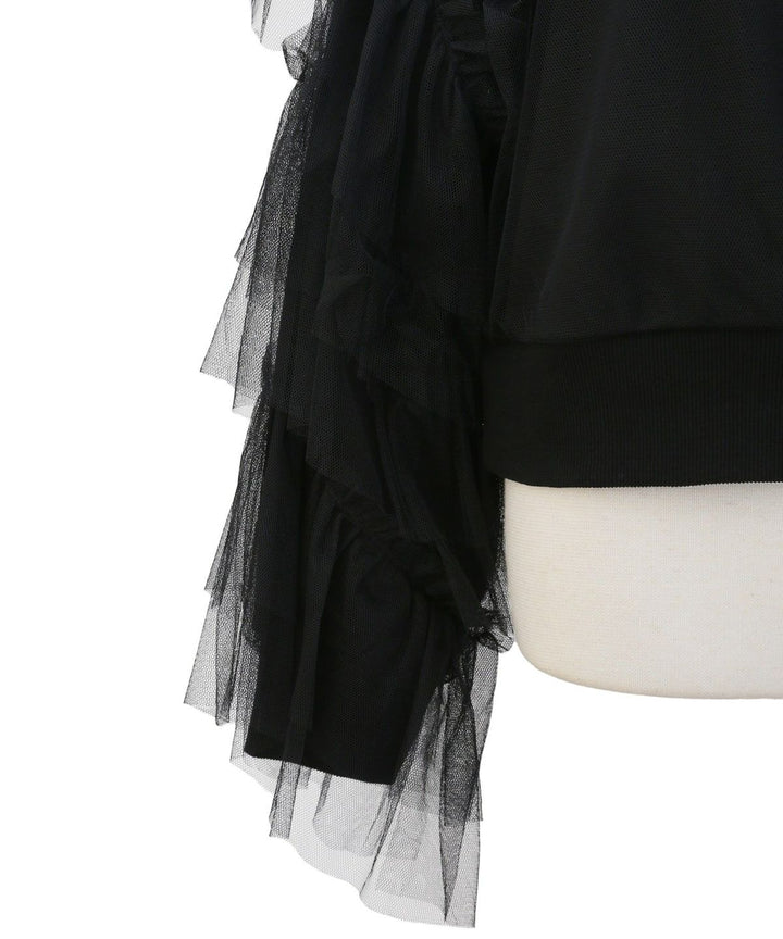 Tiered Sleeve Mix Sweat Tops