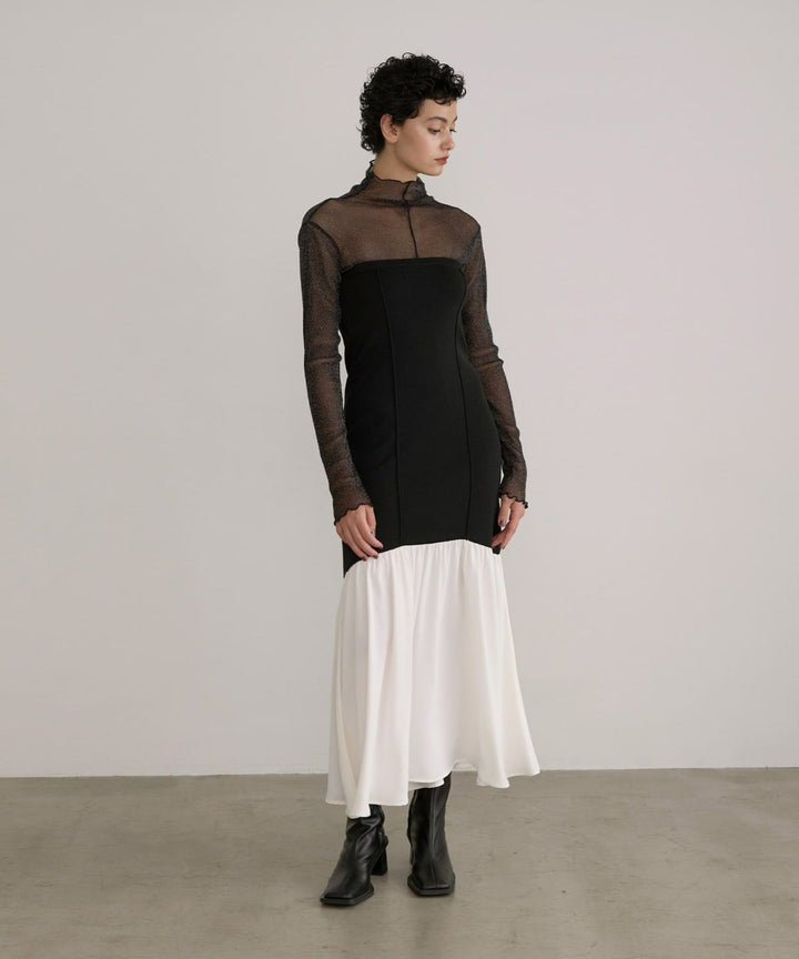 Knit Mix Bare Dress