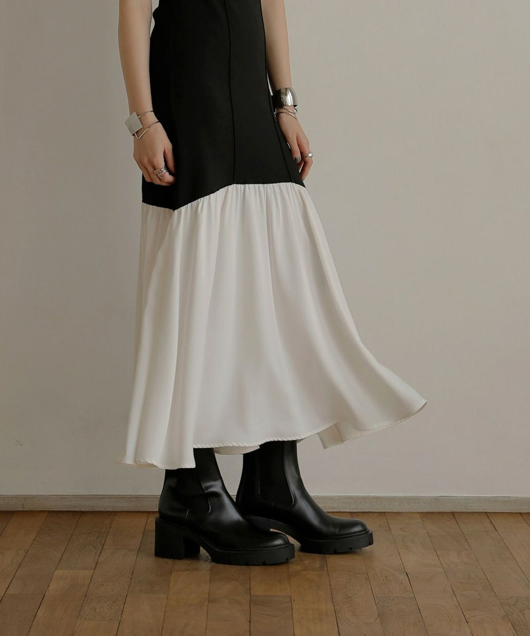 Knit Mix Bare Dress