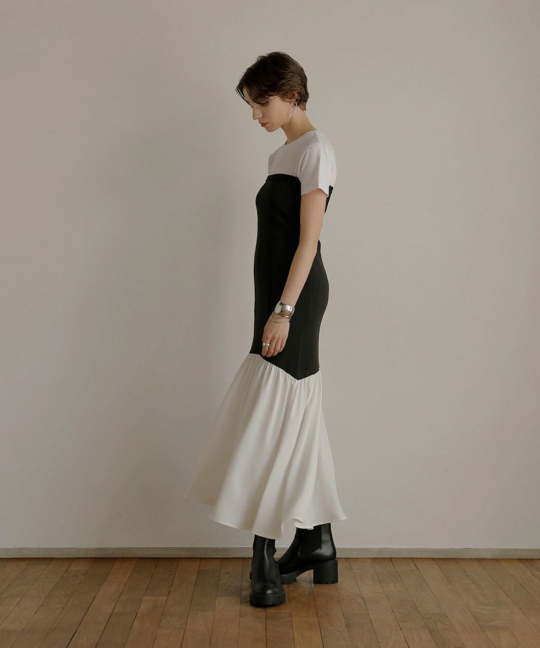 Knit Mix Bare Dress