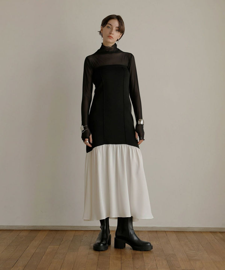 Knit Mix Bare Dress