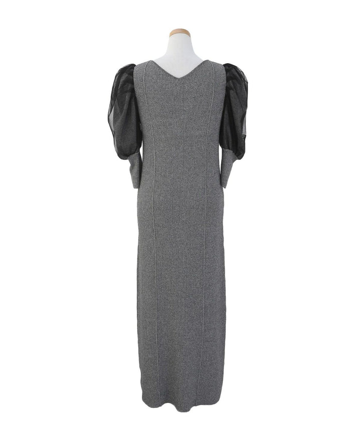 Semi Tight Puff Knit Dress