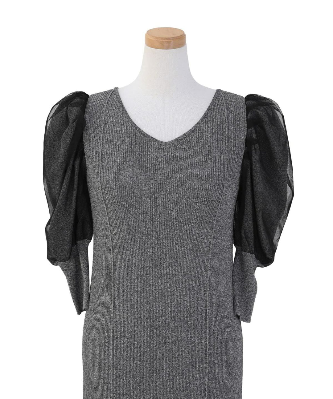 Semi Tight Puff Knit Dress