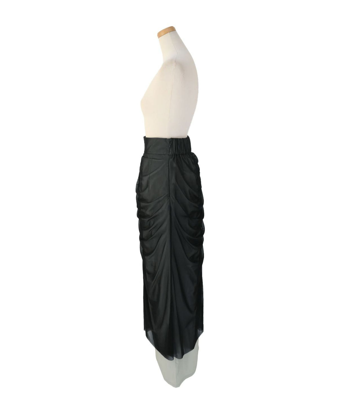 Mesh Drape Pencil Skirt