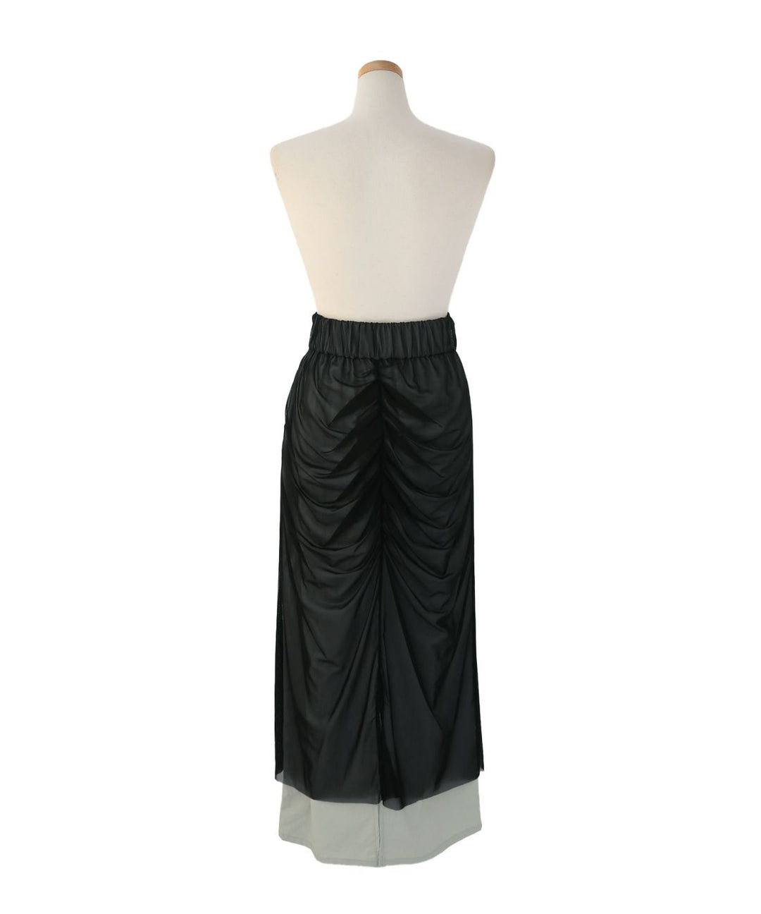 Mesh Drape Pencil Skirt