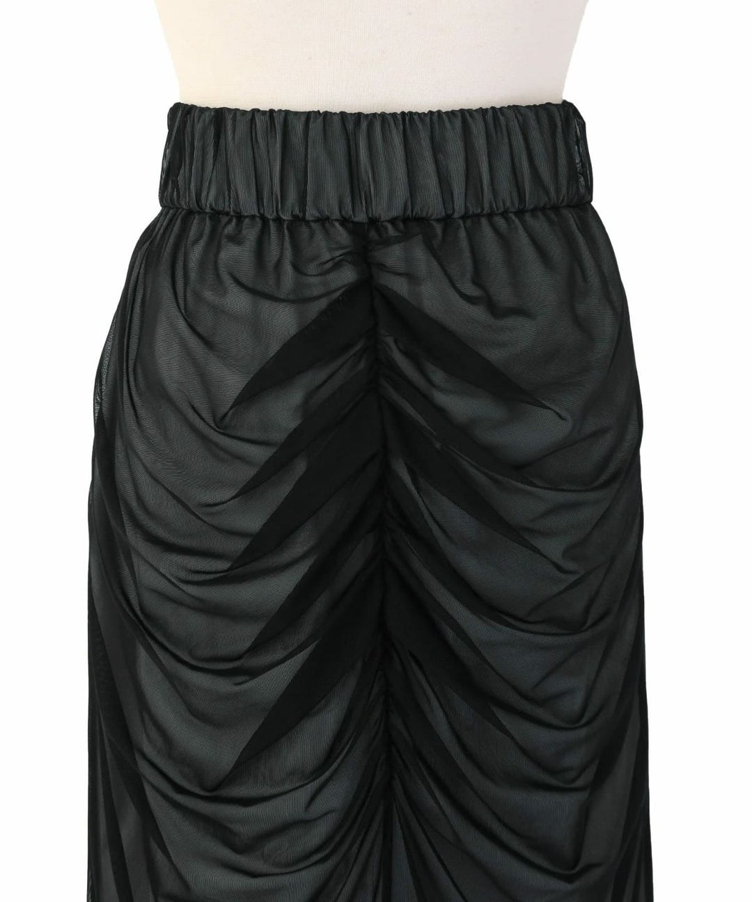 Mesh Drape Pencil Skirt