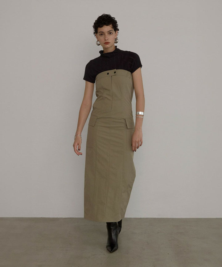 Military Nylon Wrinkle Dress